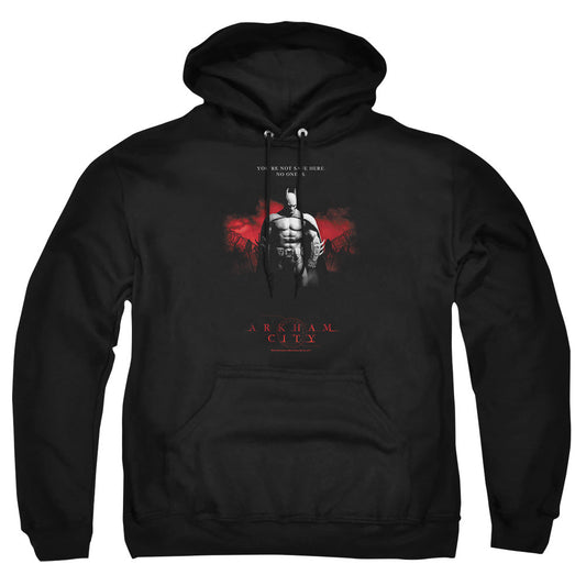 Arkham City Standing Strong Mens Hoodie Black Officially Licensed
