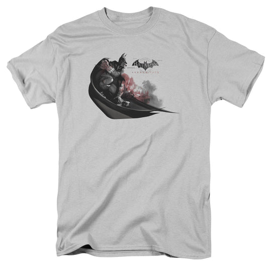 Arkham City Ready To Pounce Mens T Shirt Silver Officially Licensed