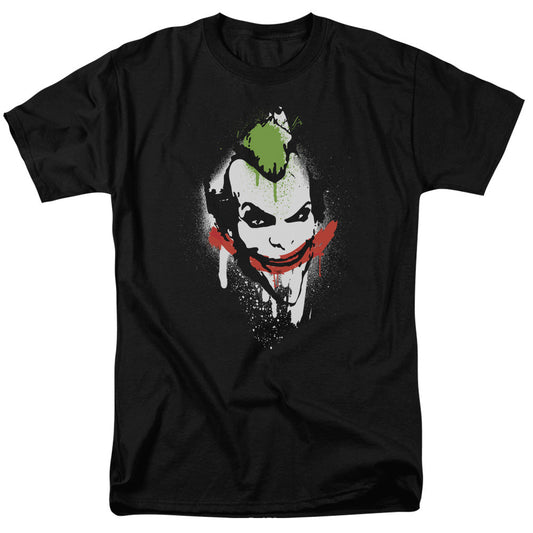 Arkham City Spraypaint Smile Mens T Shirt Black Officially Licensed