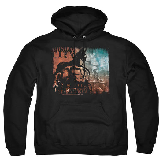 Arkham City City Knockout Mens Hoodie Black Officially Licensed