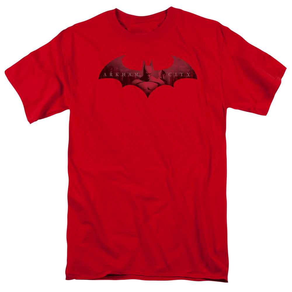 Arkham City In The City Mens T Shirt Red Officially Licensed