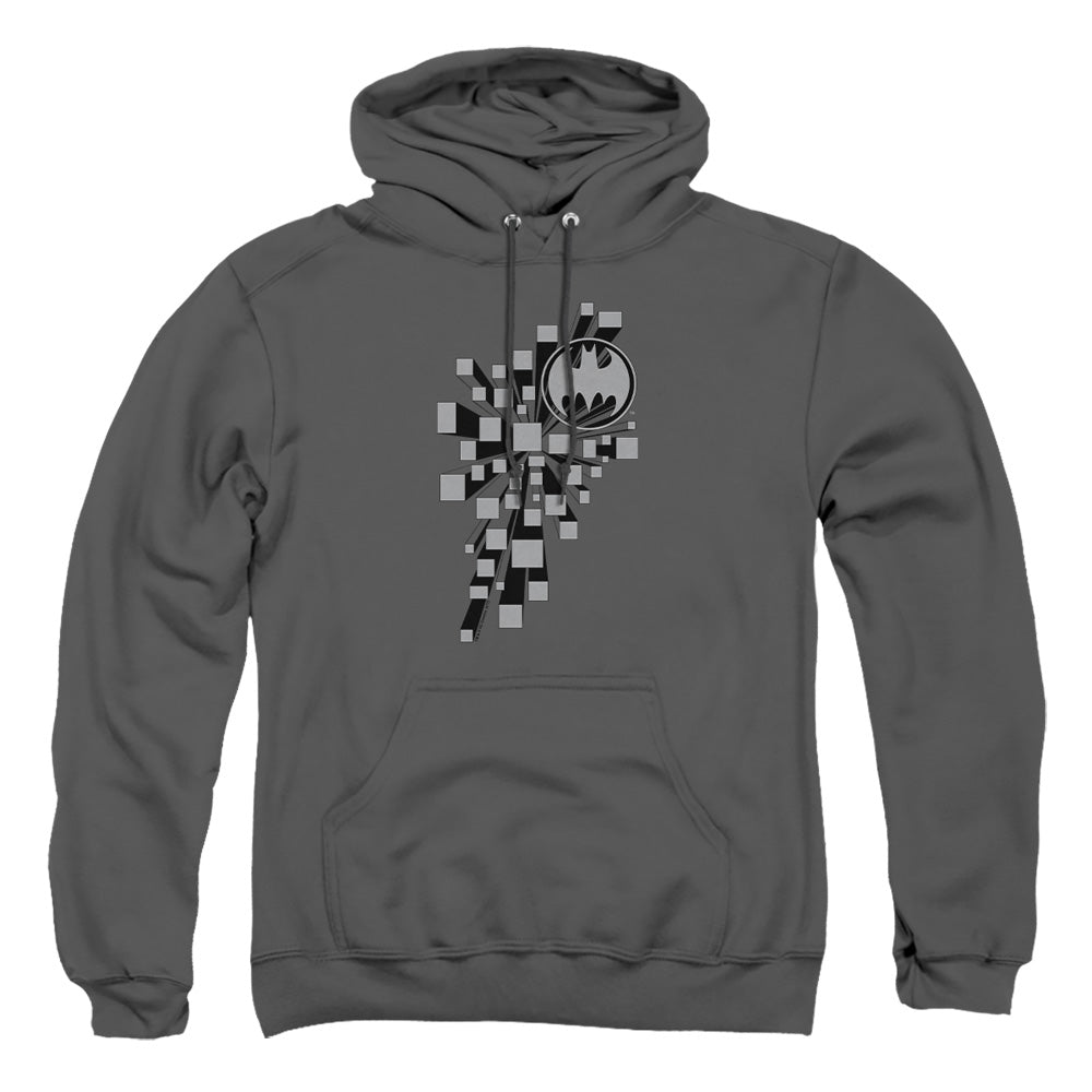 Batman Gotham 3D Mens Hoodie Charcoal Officially Licensed
