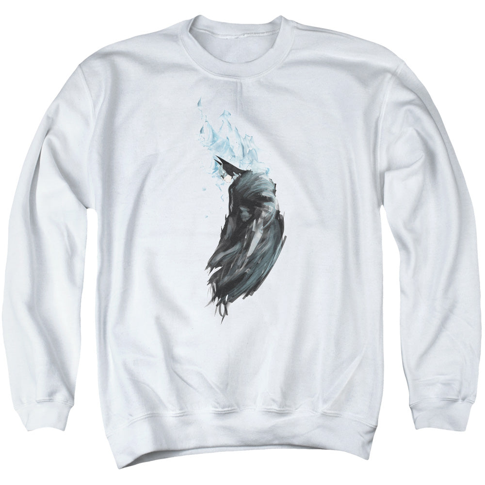 Batman Wash Mens Crewneck Sweatshirt White