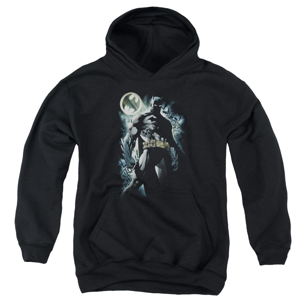 Batman The Knight Kids Youth Hoodie Black Officially Licensed
