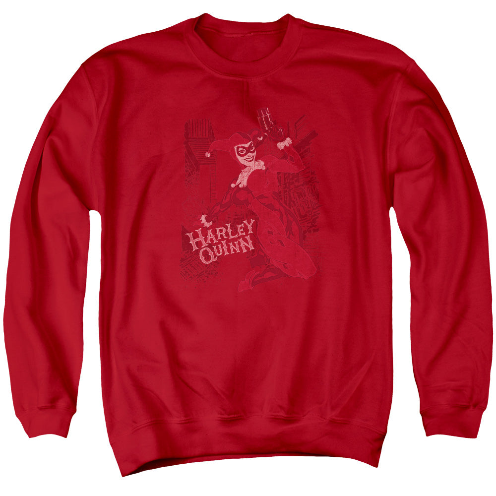 Batman Harley's Packing Mens Crewneck Sweatshirt Red Officially Licensed