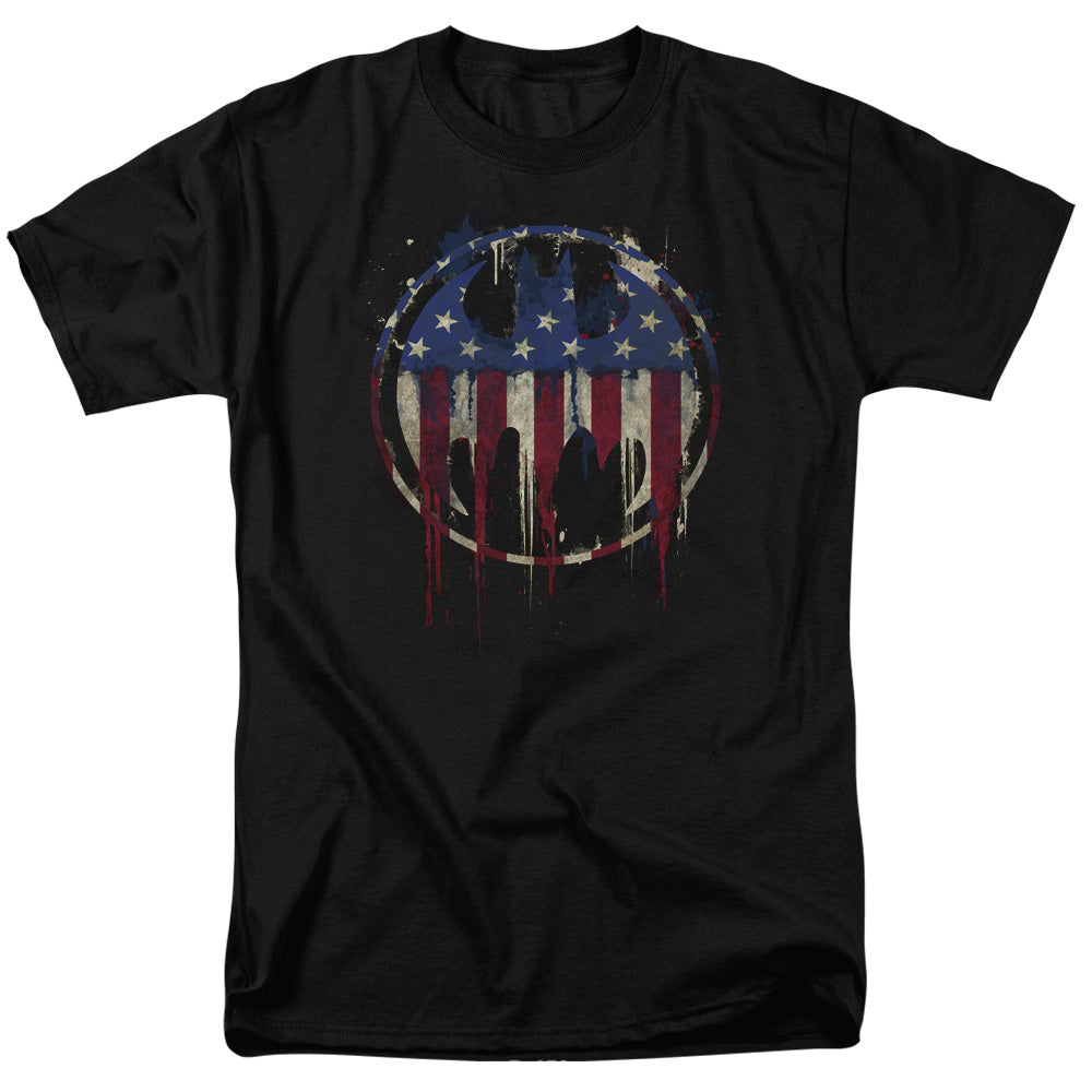 Batman Bleeding Signal Mens T Shirt Black Officially Licensed