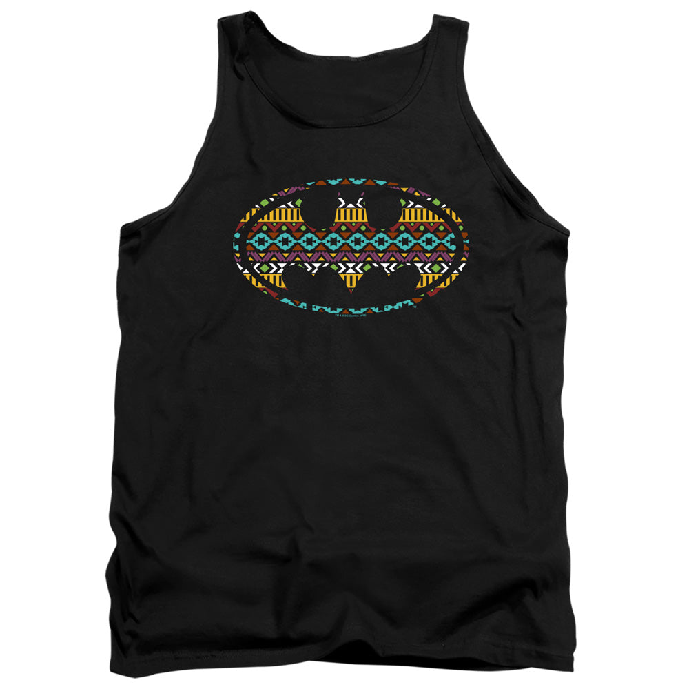 Batman Aztec Fill Mens Tank Top Shirt Black Officially Licensed