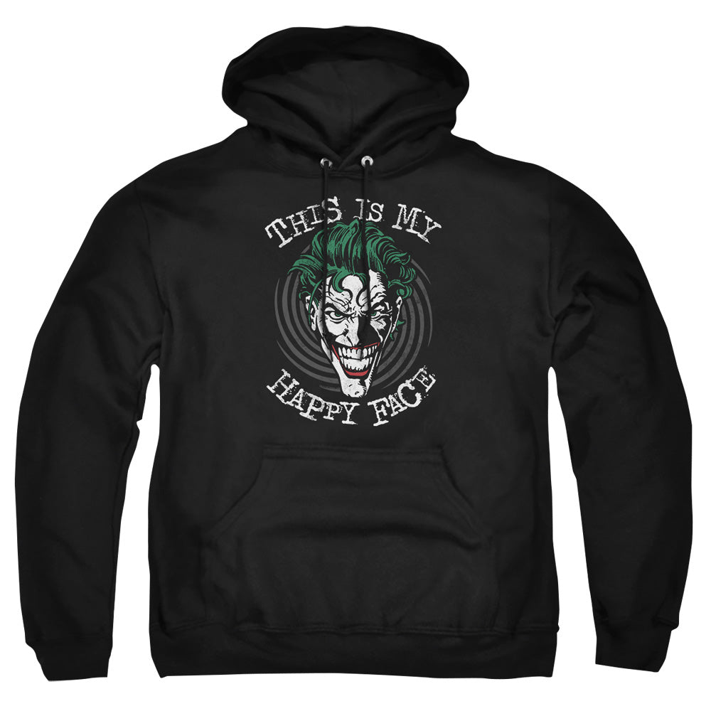 Batman Maniacal Spiral Mens Hoodie Black Officially Licensed