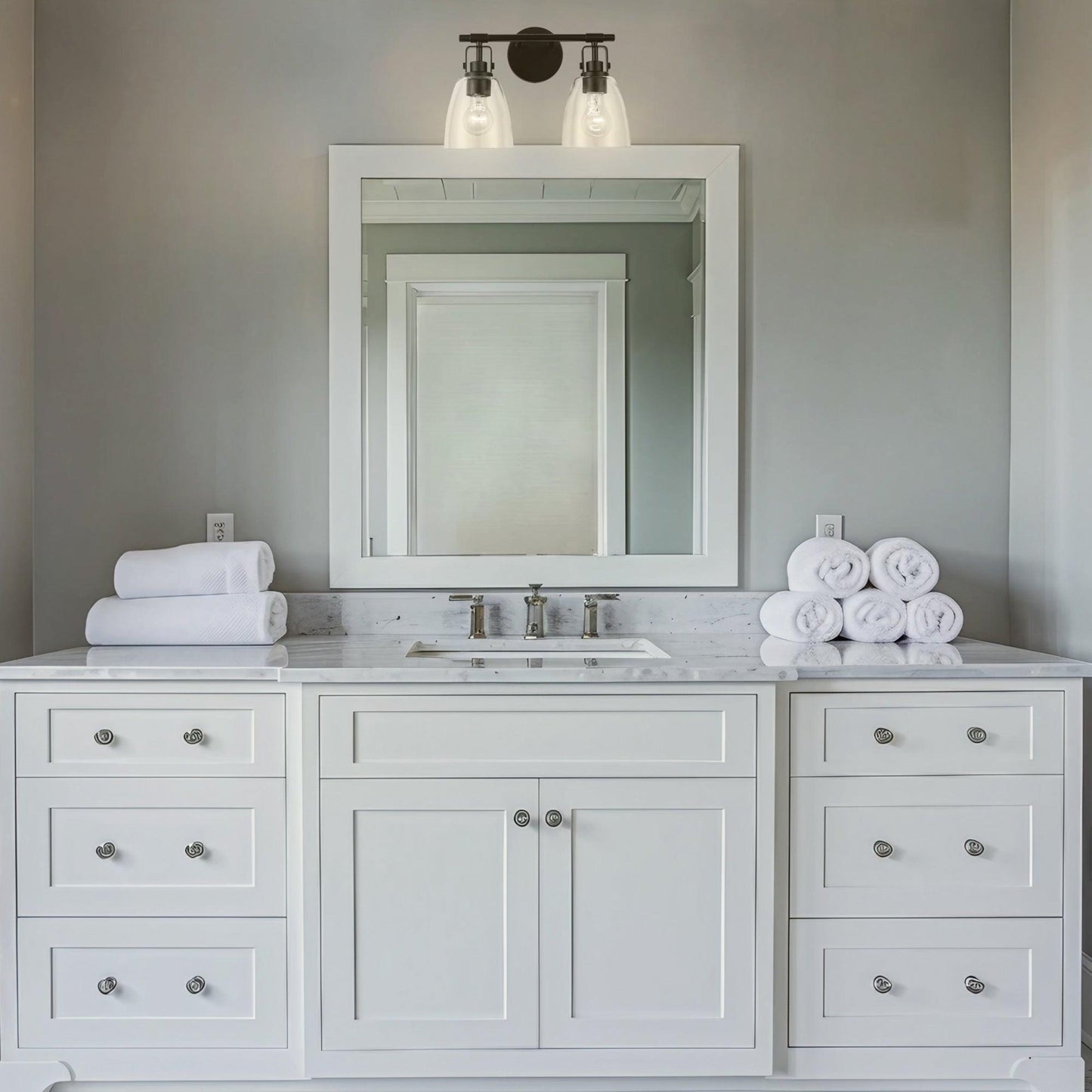 Brilliance Modern Farmhouse 2-Light Vanity Light