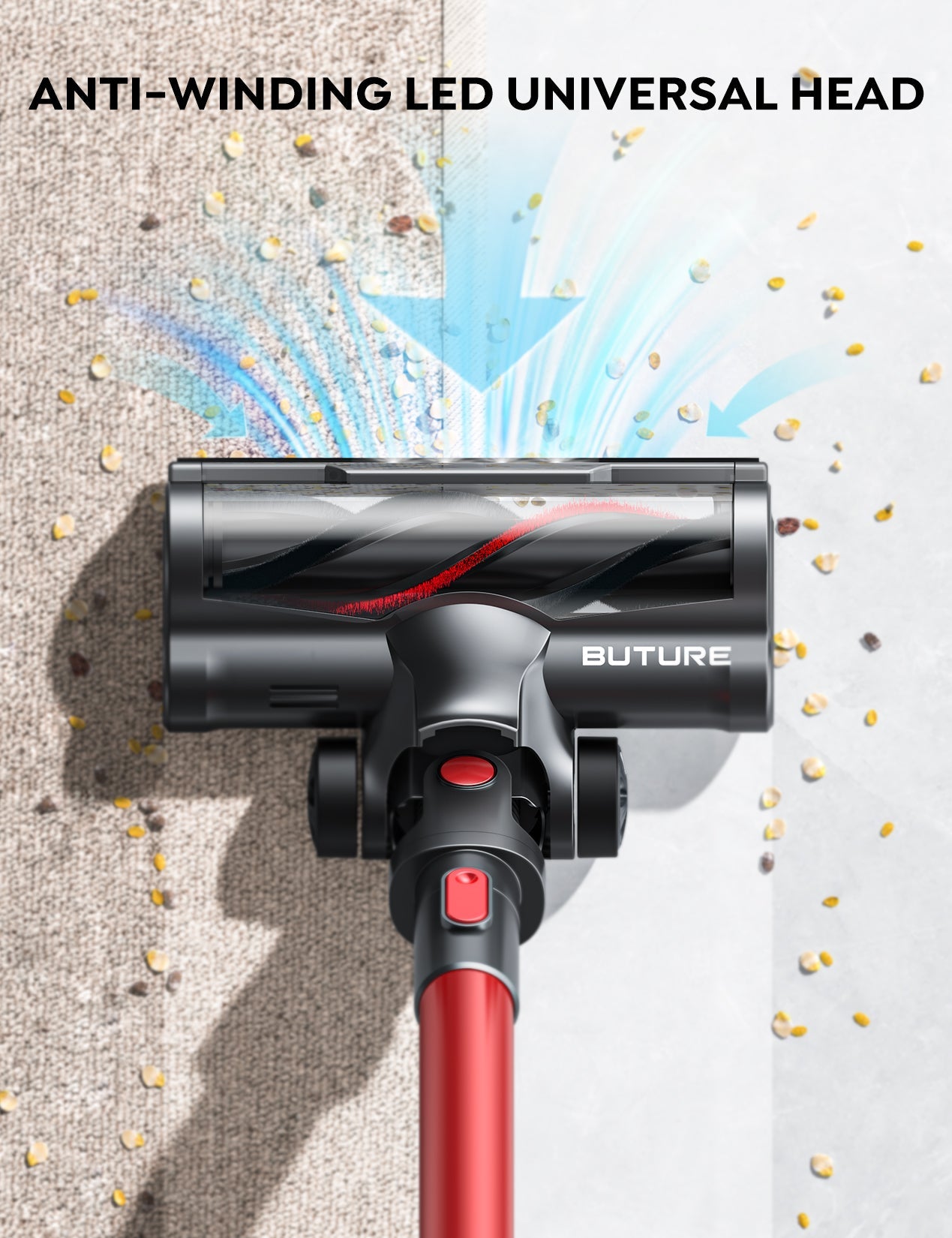 Buture JR700 Red Cordless Vacuum