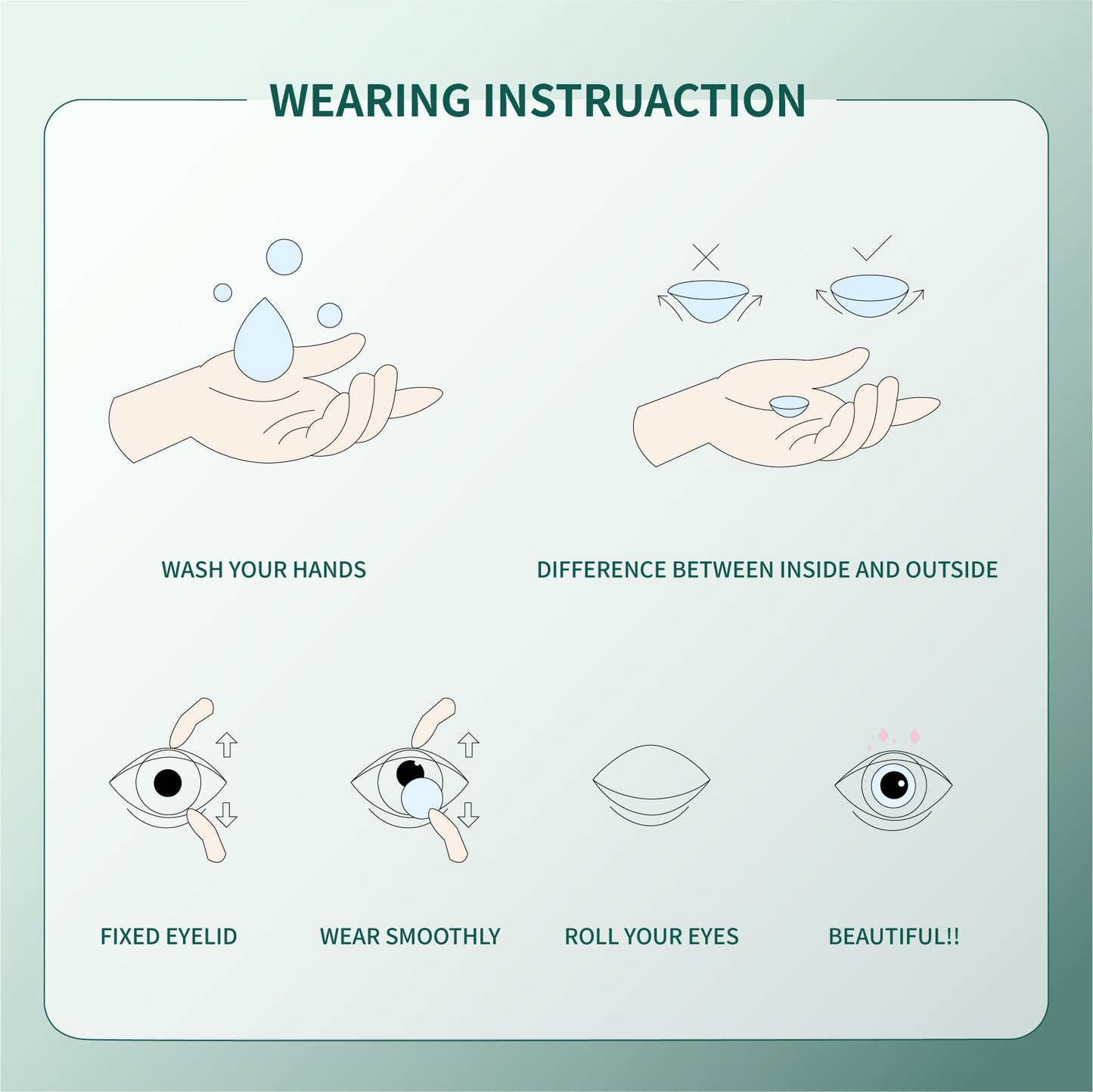 1Pair FDA Certificate Eyes Beautiful Pupil Colorful Girl Cosplay Contact Lenses  Purely brown