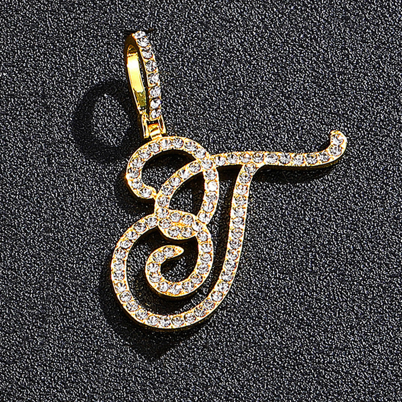Hip hop accessories grass letter pendant melon seed buckle Cuban chain accessory