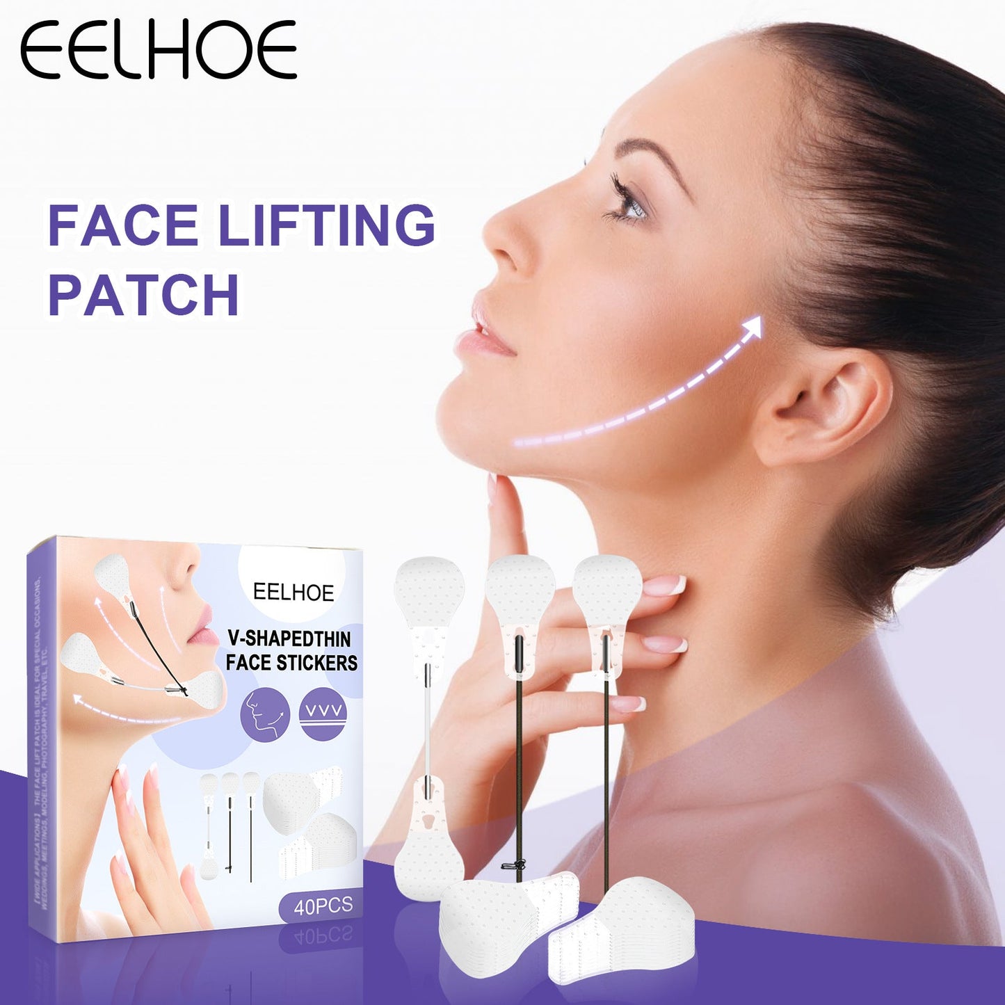 EELHOE EELHOE V Shape Thin Chin Muscle Lift To Eliminate Swelling And Shaping Patch Facial Skin Tightening And Shrinking Patch