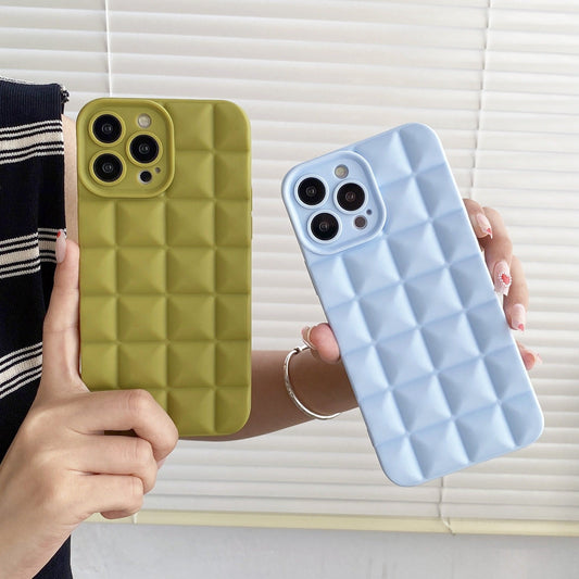 3D Lattice Suitable Apple iPhone Phone Case 14max Angel Eyes 12pro Transparent TPU13/XR Soft Case