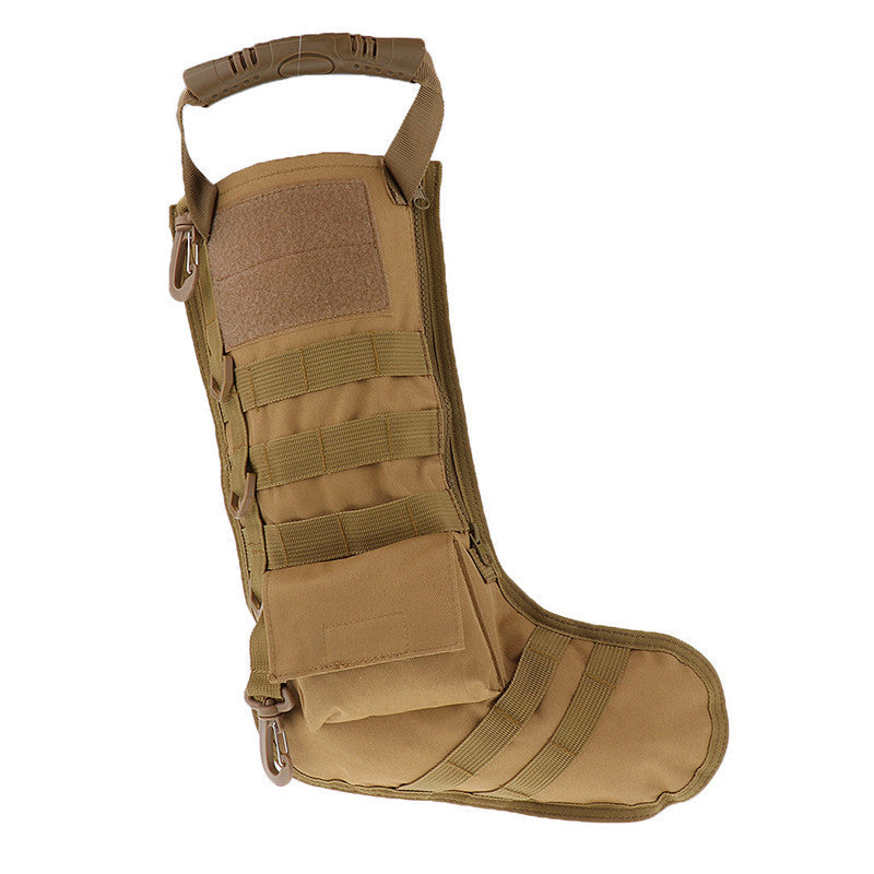 Tactical Christmas Stockings Military Storage Bag Christmas Stockings Hanging Decorations Outdoor Sports Multi-Functional Portable Bag