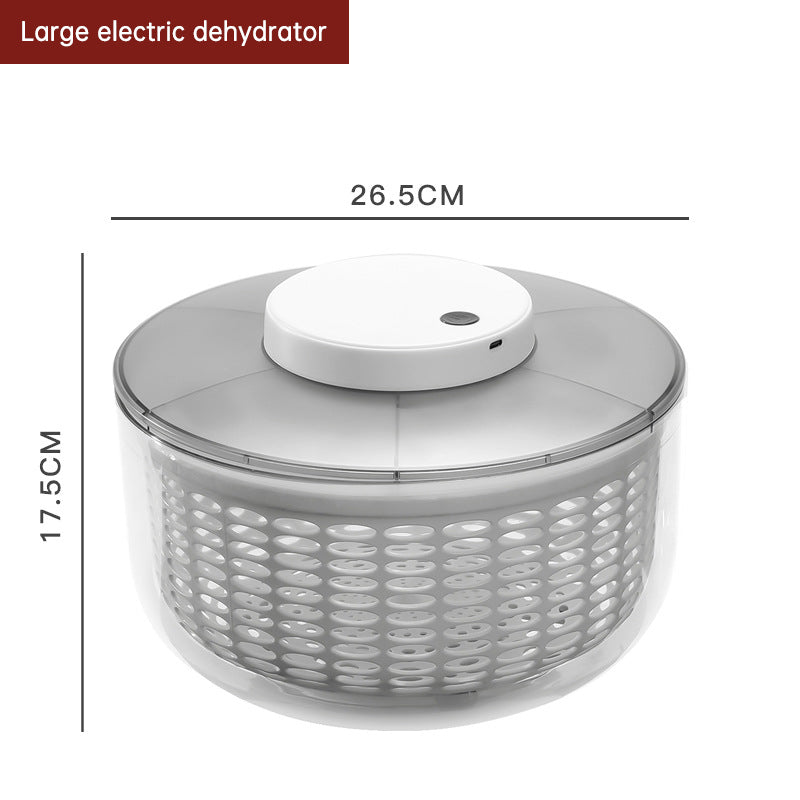 Electric Household Vegetable Salad Dehydrator Fruit and Vegetable Shaker Dryer Vegetable Washer Dehydrator Drain Basket