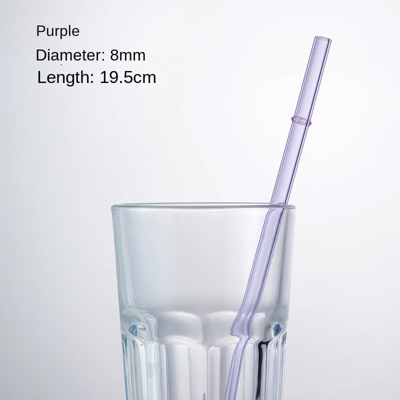 Eco-Friendly High Borosilicate Glass Straw Durable Heat-Resistant Starbucks Kids Straw 27cm Customized