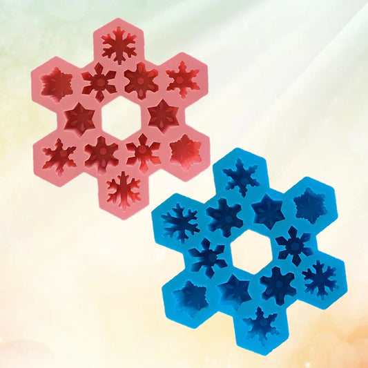 1 PCS Christmas Ice Molds Chocolate Snowflake Cookie Gummies Gummy Silicone Soap Biscuit