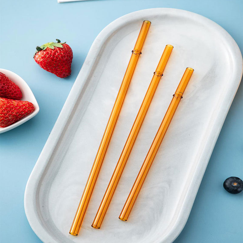 Eco-Friendly High Borosilicate Glass Straw Durable Heat-Resistant Starbucks Kids Straw 27cm Customized