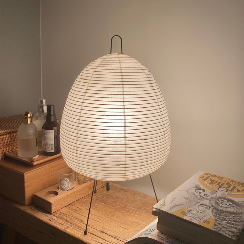Japanese retro rice paper table lamp style wabi sabi style ins cross-border high-end atmosphere bedside table lamp