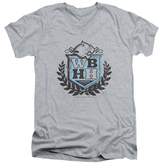 90210 Wbhh Mens Slim Fit V-Neck T Shirt Athletic Heather Officially Licensed