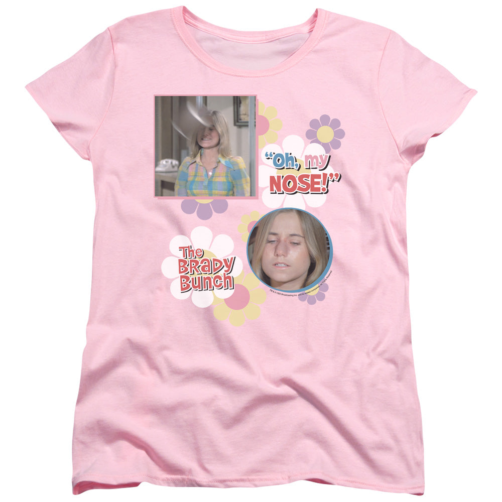 Brady Bunch Oh, My Nose! Womens T Shirt Pink Officially Licensed