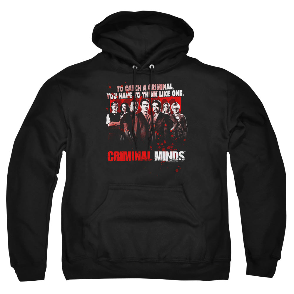 Criminal Minds Think Like One Mens Hoodie Black Officially Licensed