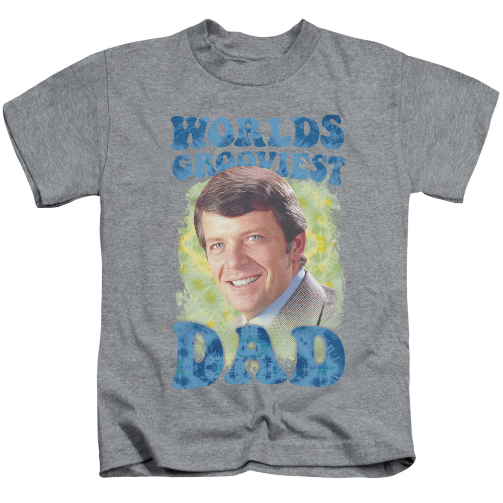 Brady Bunch Worlds Grooviest Juvenile Kids Youth T Shirt Athletic Heather Officially Licensed