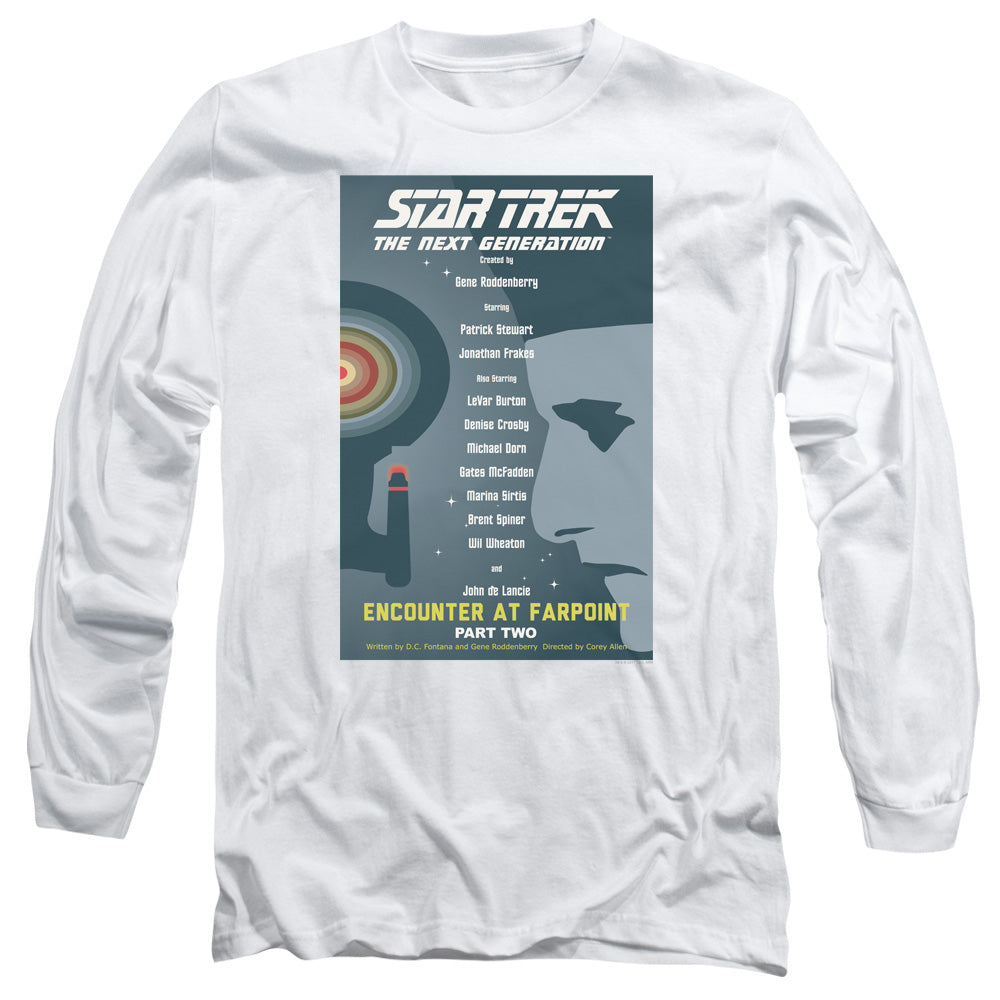 Star Trek Tng Season 1 Episode 2 Mens Long Sleeve Shirt White Officially Licensed Officially Licensed