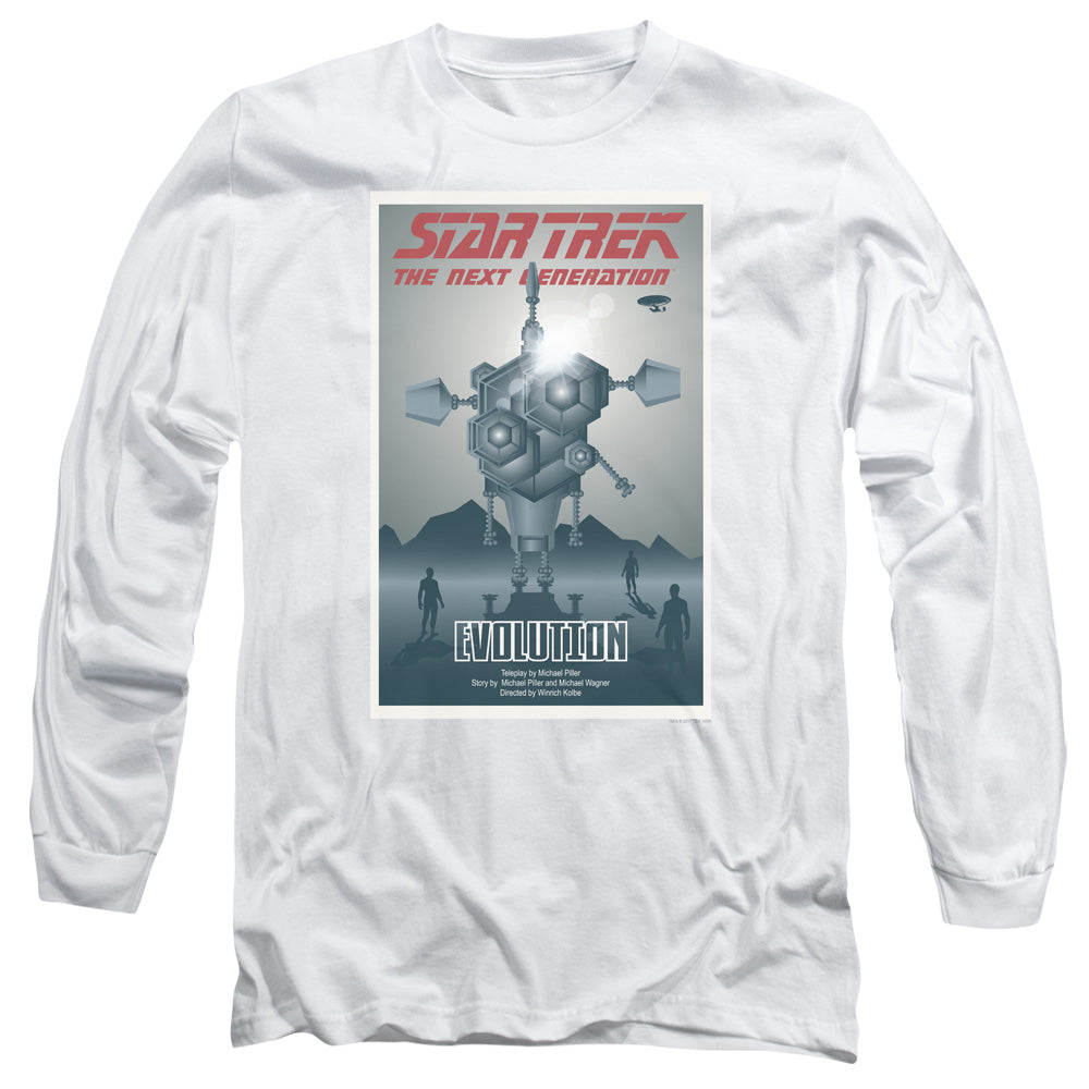 Star Trek Tng Season 3 Episode 1 Mens Long Sleeve Shirt White Officially Licensed Officially Licensed