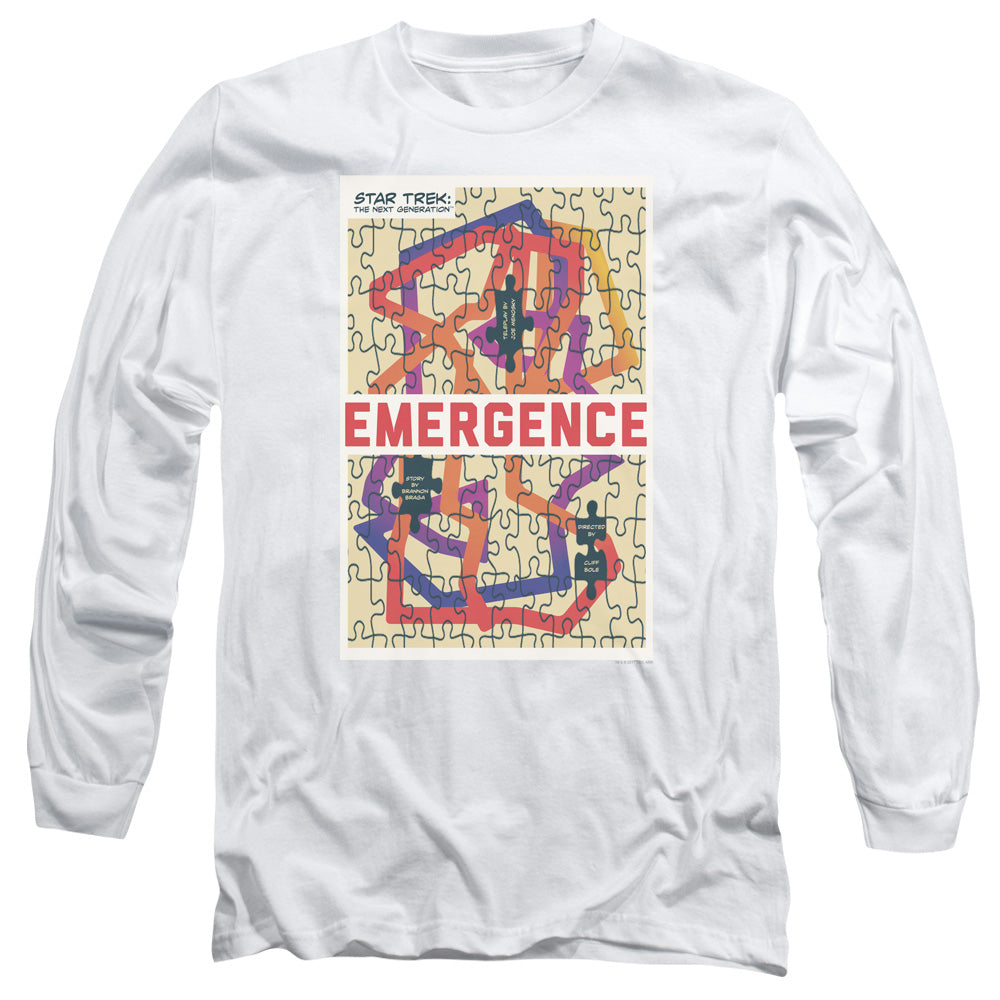 Star Trek Tng Season 7 Episode 23 Mens Long Sleeve Shirt White Officially Licensed Officially Licensed
