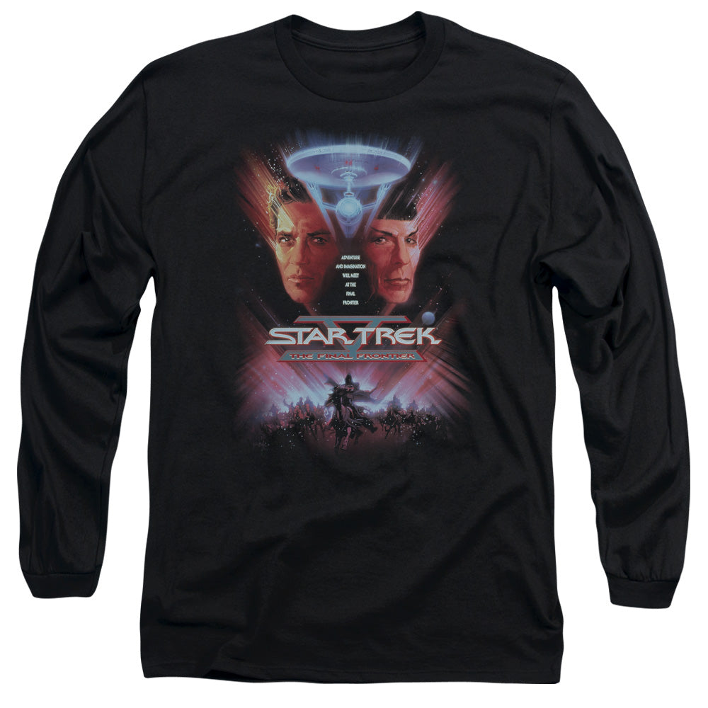 Star Trek The Final Frontier(Movie) Mens Long Sleeve Shirt Black Officially Licensed