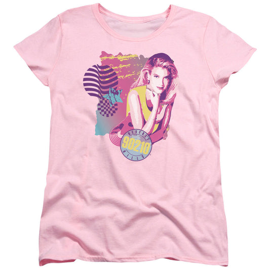 90210 Donna Womens T Shirt Pink Officially Licensed