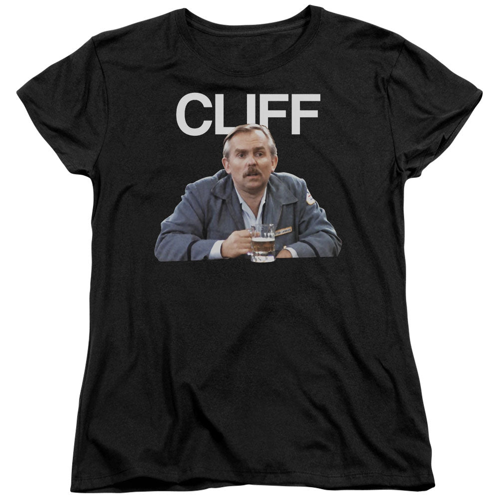 Cheers Cliff Womens T Shirt Black Officially Licensed