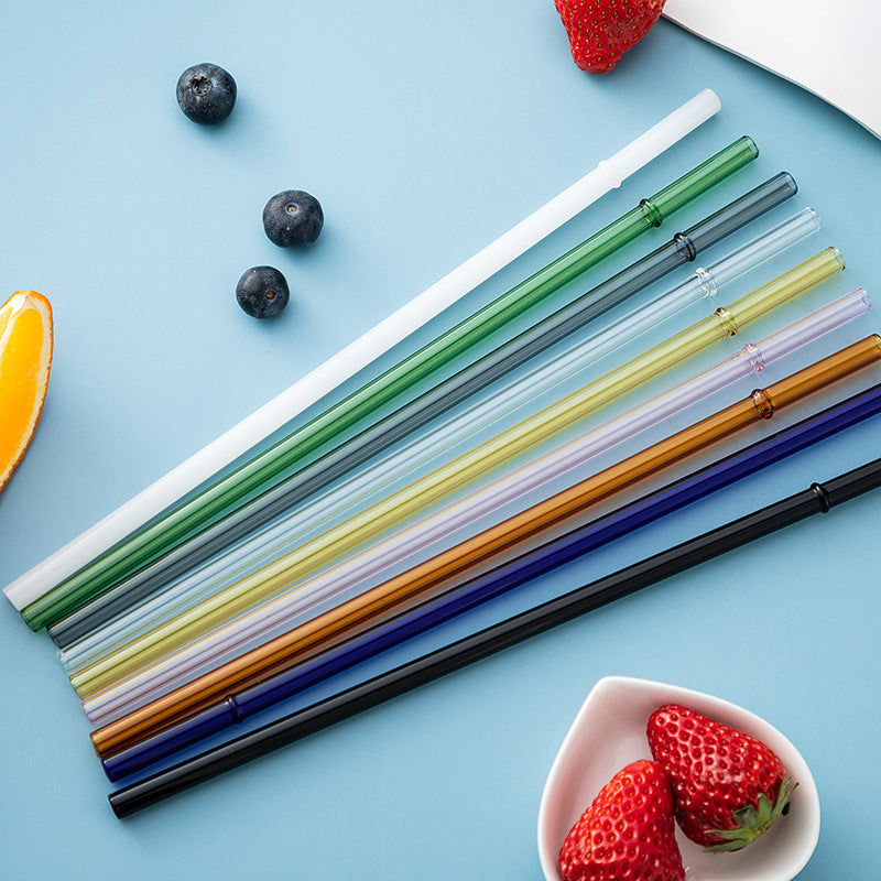 Eco-Friendly High Borosilicate Glass Straw Durable Heat-Resistant Starbucks Kids Straw 27cm Customized