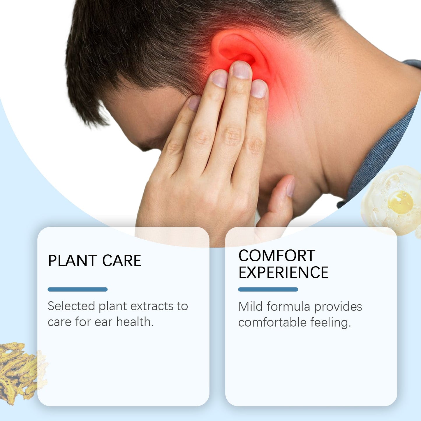 Ear Care Solution, A Gentle Nourishing Care Drops For Daily Ear Cleansing And Comfort