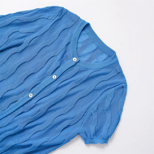 Elastic Waist Style Loose Pullover Women's Unique Design Knit Sweater