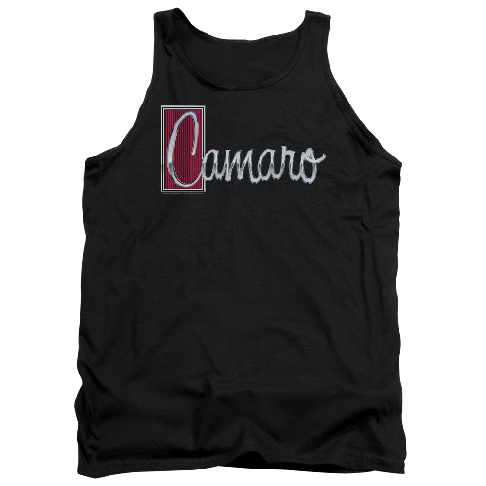Chevrolet Chrome Script Mens Tank Top Shirt Black Officially Licensed