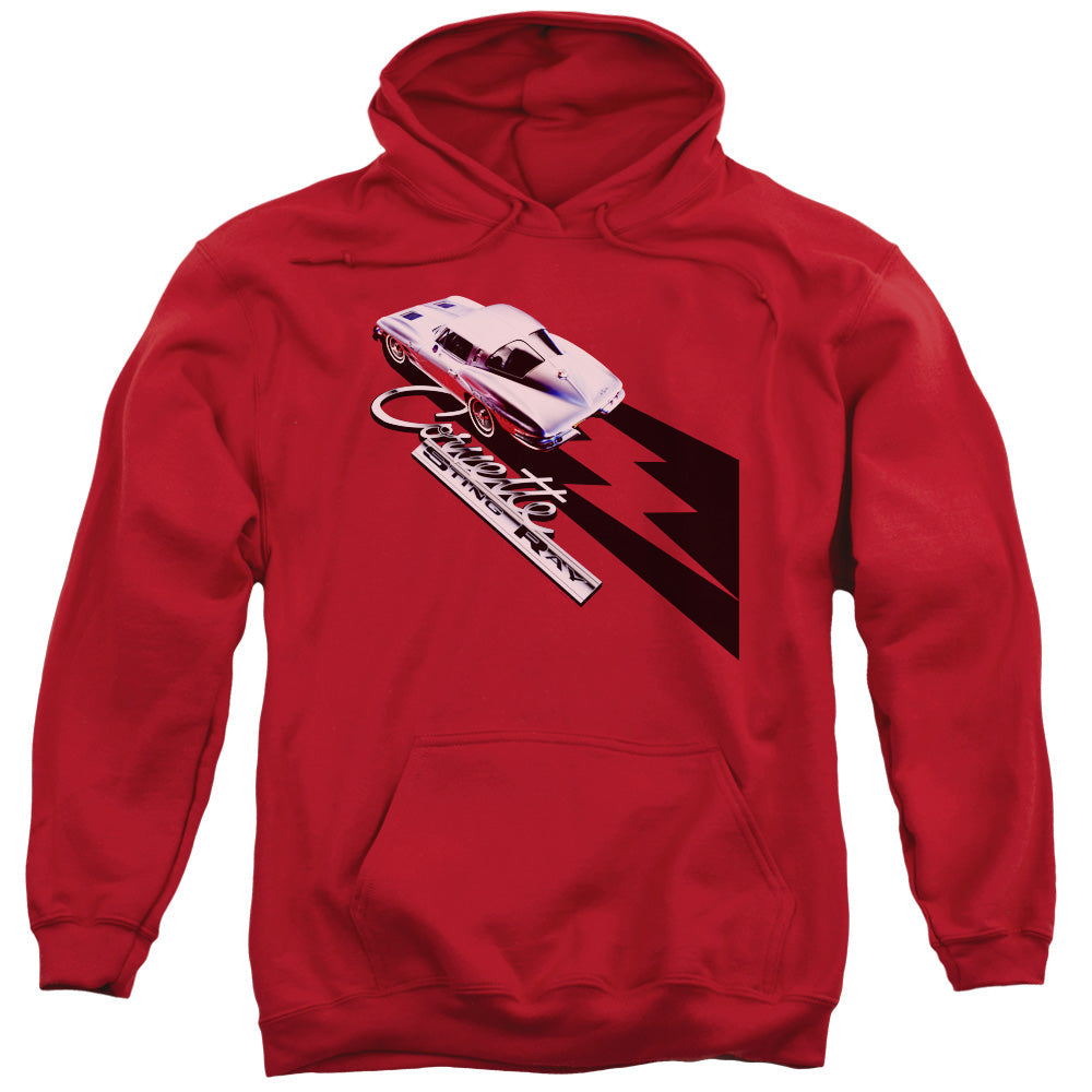 Chevrolet Split Window Sting Ray Mens Hoodie Red Officially Licensed