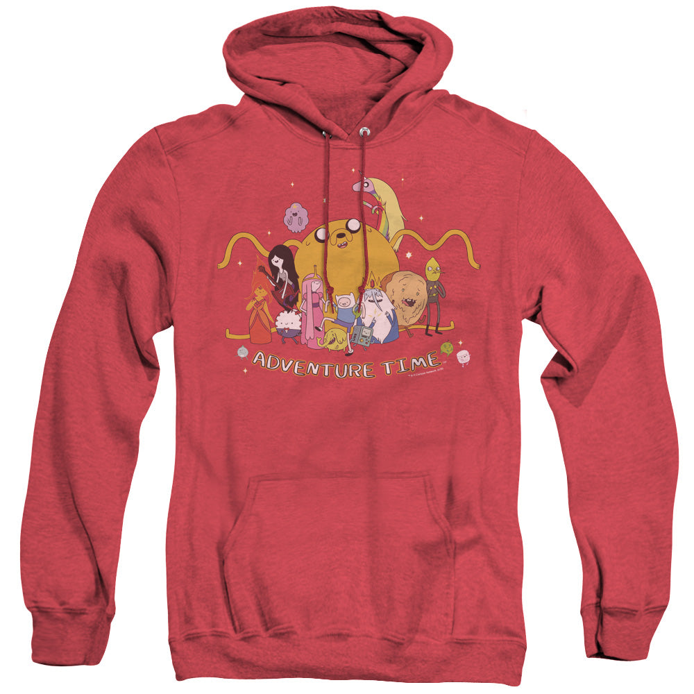 Adventure Time Outstretched Heather Mens Hoodie Red Officially Licensed