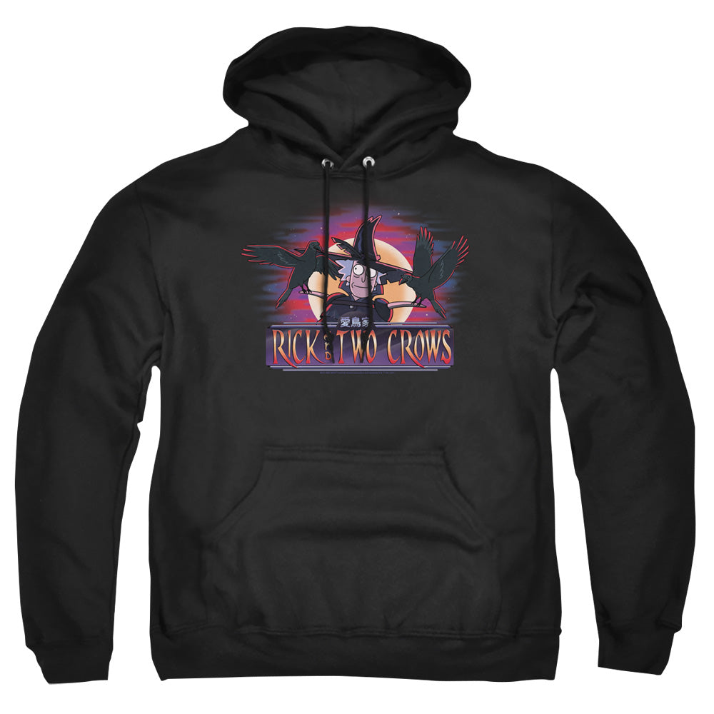 Rick And Morty Rick And Two Crows Mens Hoodie Black