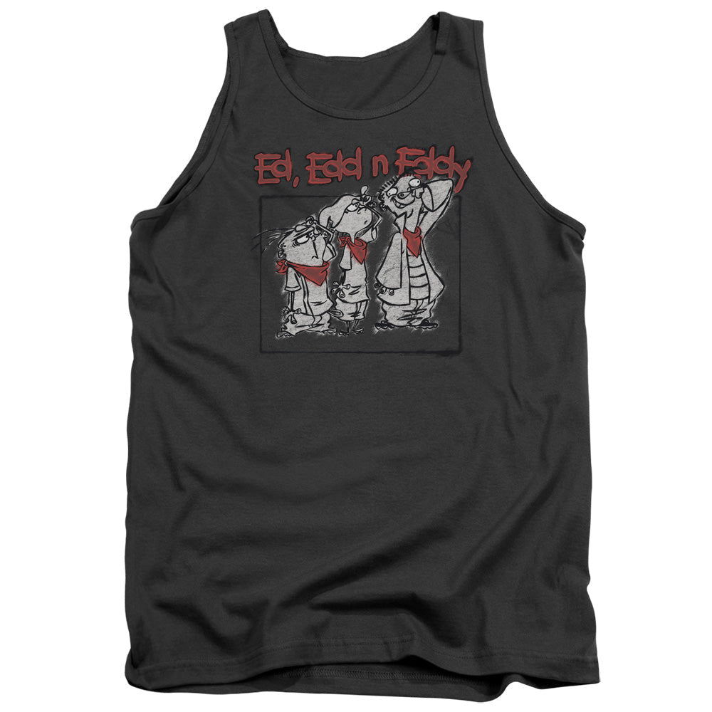 Ed Edd N Eddy Stand By Me Mens Tank Top Shirt Charcoal Officially Licensed