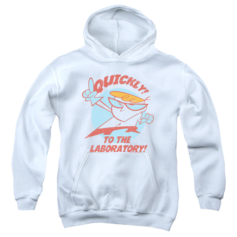 Dexters Laboratory Quickly Kids Youth Hoodie White Officially Licensed