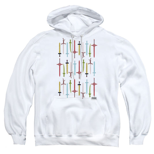 Adventure Time Swords Mens Hoodie White Officially Licensed