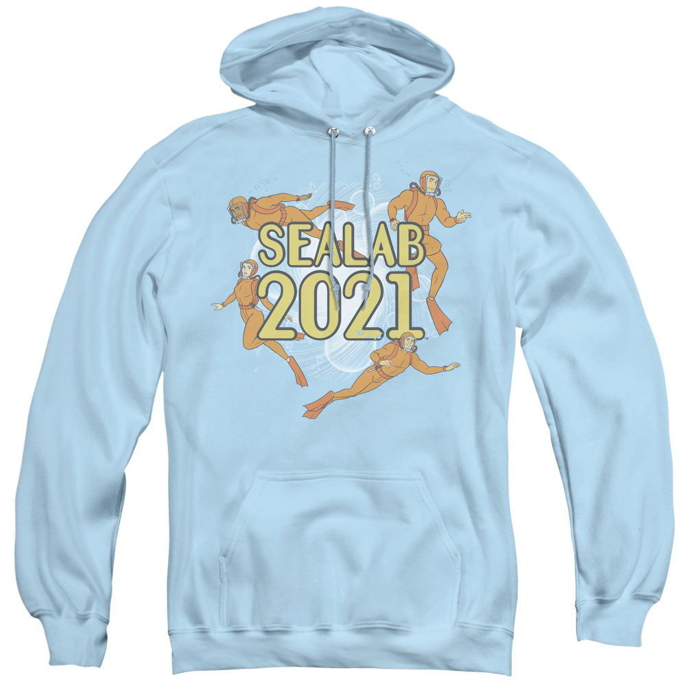 Sealab 2021 Suit Up Mens Hoodie Light Blue Officially Licensed