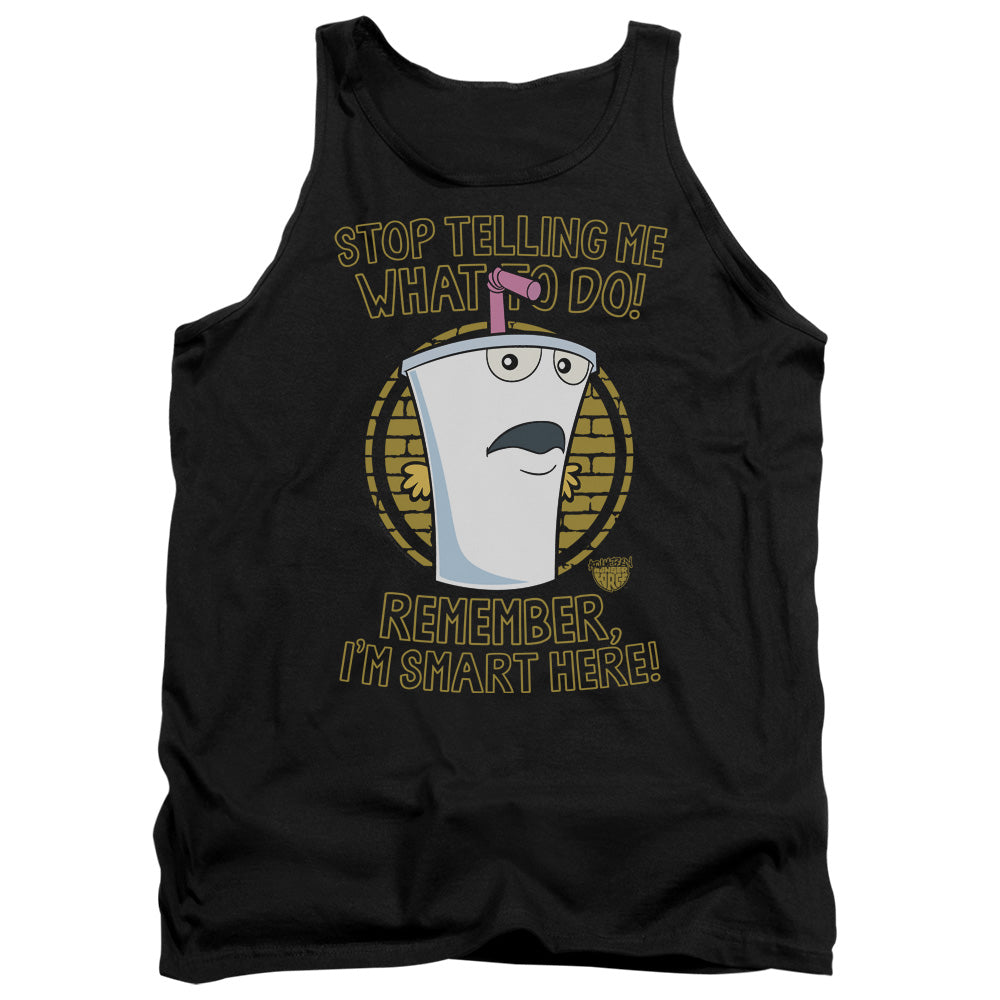 Aqua Teen Hunger Force Stop Mens Tank Top Shirt Black Officially Licensed