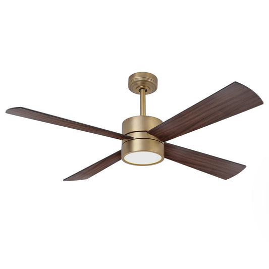 52 Inch Bucholz Industrial Dimmable RGB LED Ceiling Fan with Remote and APP Control