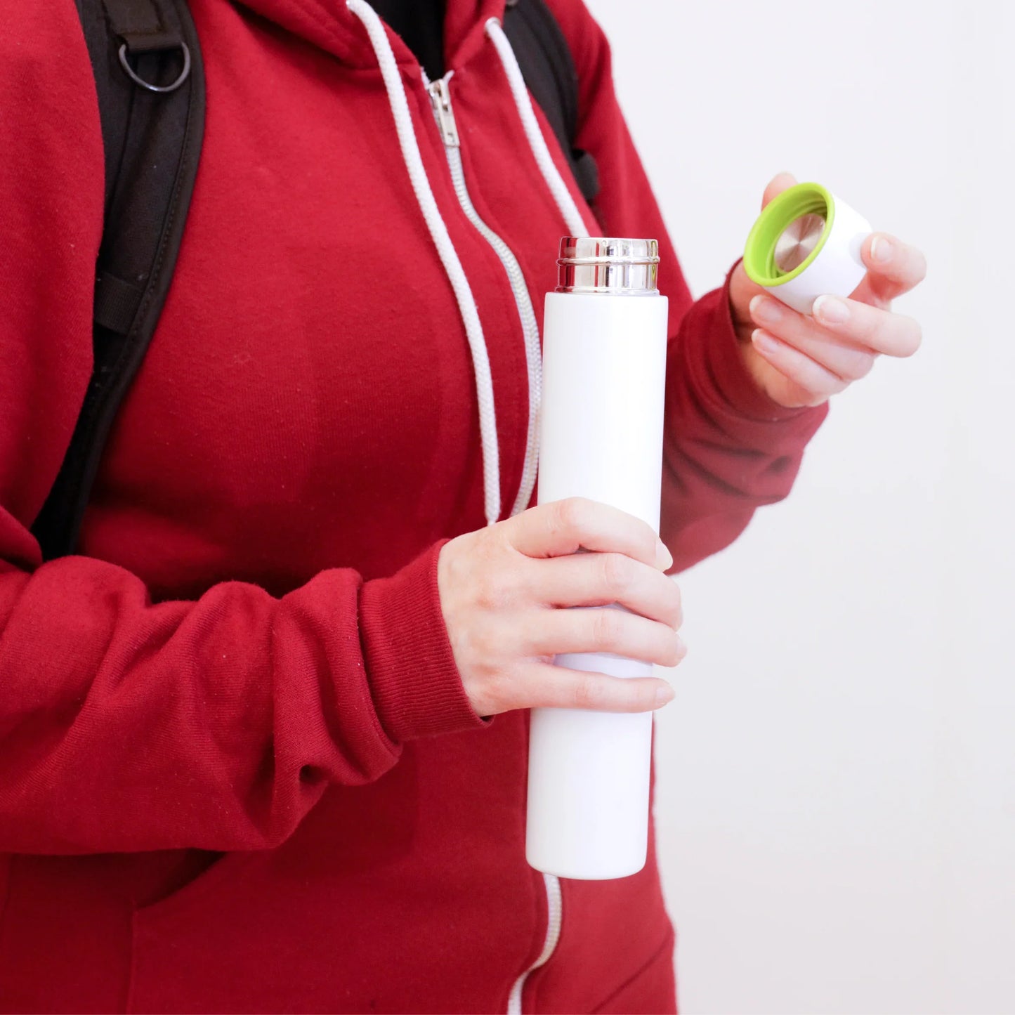 Slim White Bottle Water Coffee Thermos