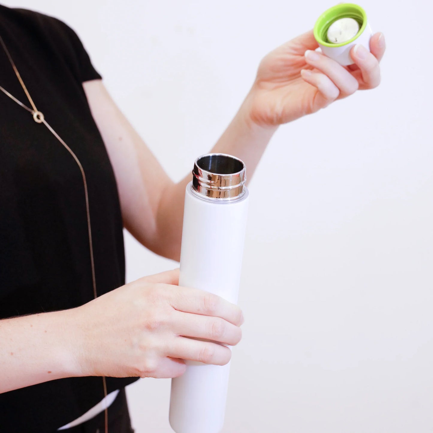 Slim White Bottle Water Coffee Thermos