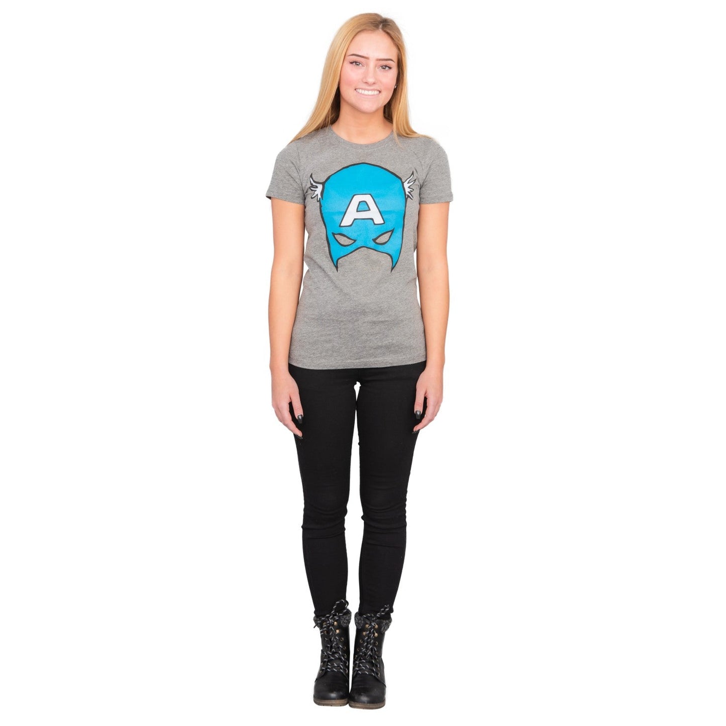 Captain America Big Blue A Mask T-Shirt
